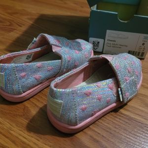 Tiny Tom Alpargata Glimmer Heart Toddler Shoes 6